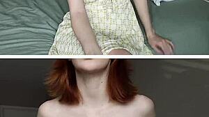 masturbation session with redhead nymph solo play