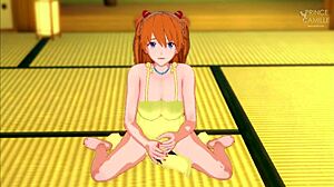 Horny Asuka Gives Guided Handjob!