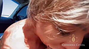 Cassiana Gives Her Ass To Novinho For Creampie