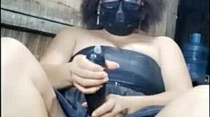 Horny Latina With Curly Hair Uses Thick Dildo