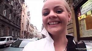 blonde honey uses vibrator before asian guys