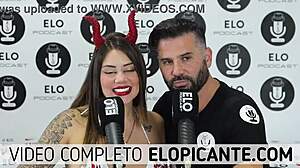 Blonde Colombian Sara Sucks Banana Covered in Cream