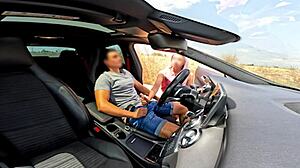 STRANGER GIRL CATCHES ME JERKING OFF IN CAR, HELPS FINISH WITH BLOWJOB