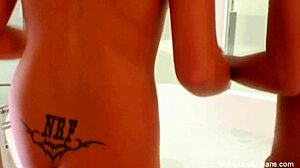 Two lovers, a redhead cougar and her friend, turn lesbian with toys at night.