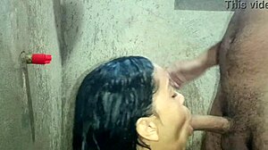 Eating the tasty girl in the shower. 😋🚿