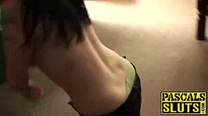 Cute emo chick enjoys rough activities outdoor and indoor