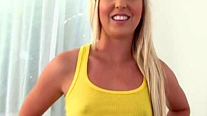 callie cobra, cute 19 yo blonde, gives big cock pov blowjob and cum facial?