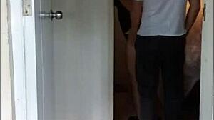 my stepmother invited me to her room to fix the bed then we had intense sex standing up