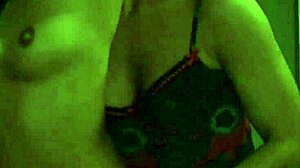 Natural-boobed girls explore wild fun with strapon play