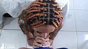 Young black teen takes big dick