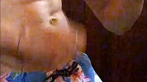 Latino couple enjoys intimate moments