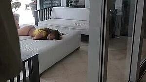 Gal bends over, inviting a hard fuck from behind