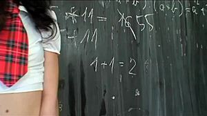 I saw that redhead teen gettin' fucked by teacher