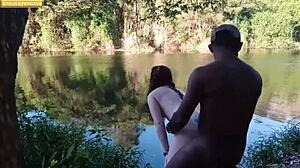 my friend took me to woods, fucked bareback, cum on face