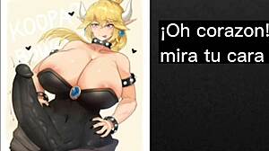 Tricked and feminized by futa Bowsette in intense anal femdom