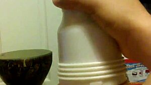 Girl plays with toys while masturbating solo 😊