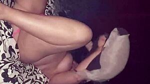 Stuffing a toy in her body