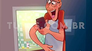 hot milf sends nude pics in animated porn