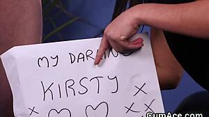 Frisky babe sucks cocks in blowbang, getting facial cumshots