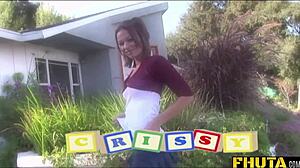 naughty babe says she likes it harder in the ass