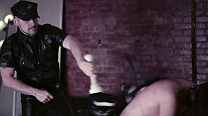 Master Joshua dominates Miss Cat in kinky leather submission