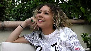 Little 18+ Allie Addison sucks cock in POV wedding taboo