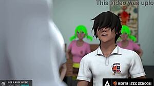 Big titty milf begs, Give me your cum, students!