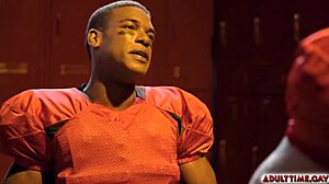 Football Players Adrian Hart And Joseph Castillan Get Into A Heated Anal Sex Inside The Locker Room