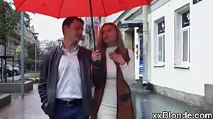 Watch teen blonde get fucked doggystyle bent over