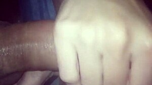 My wife gives me a handjob and I slide my cock inside her pussy