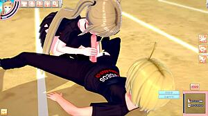 Blonde Big Tits Gal JK Eleanor Gets Blowjob In 3D Cartoon Hentai