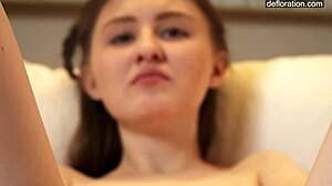 Real Virgin Anna Sanglante Reveals Hymen Up Close on Camera