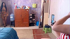 this time sol shows red panties, want more homemade roleplay