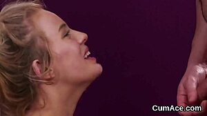 hey, check out this beauty swallowing all that jizz 😋