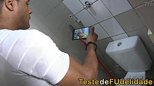 Blonde crossdresser with tattoo in intriguing encounter with girlfriend's sister