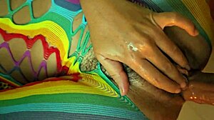 evening close up fuck cum in hairy pussy