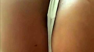 Hot tattooed blonde masturbates her big tits and boobs