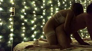 cute bisexual mistress fucks guy doggystyle for powerful orgasm