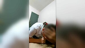 Intense POV: Beautiful Latina stepsister passionately sucks cock for 300 pesos in homemade video