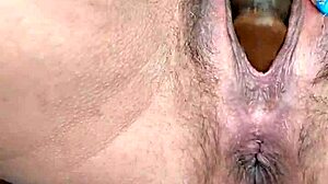 Wow! Intense POV solo with big black dildo!