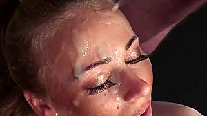 Spicy peach says, 'swallow my cumshot'