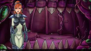 In slutcraft, the milf whore encounters alien cum squirting in the gym.