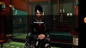 In the commoner business, a hentai threesome unfolds with rough monster cock action