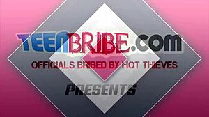 Raven feels her cunt hammered by horny officers' big cocks at work