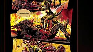 Detailed succubus battle in bonus comic arena stage