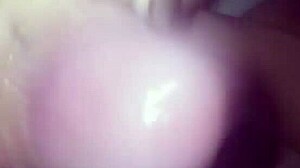 My wife gives me a handjob and I slide my cock inside her pussy