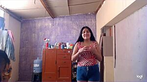 this time sol shows red panties, want more homemade roleplay