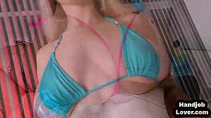 Bigtit Curvy Blonde Babe In Lingerie Privately Dancing Handjob And Wanking Before Cowgirl Riding Sex