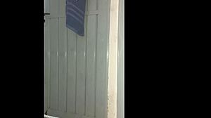 Hot Married Brunette Offers Ass At Door While Husband At Work