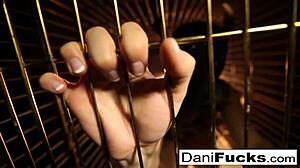 Sexy Dani Daniels A Trapped Bitch Inside A Dog Cage